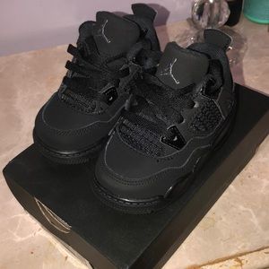 Toddler Hard bottom Jordan 4 blackcat